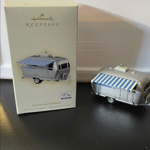 Hallmark Silver and Blue Airstream Ornament